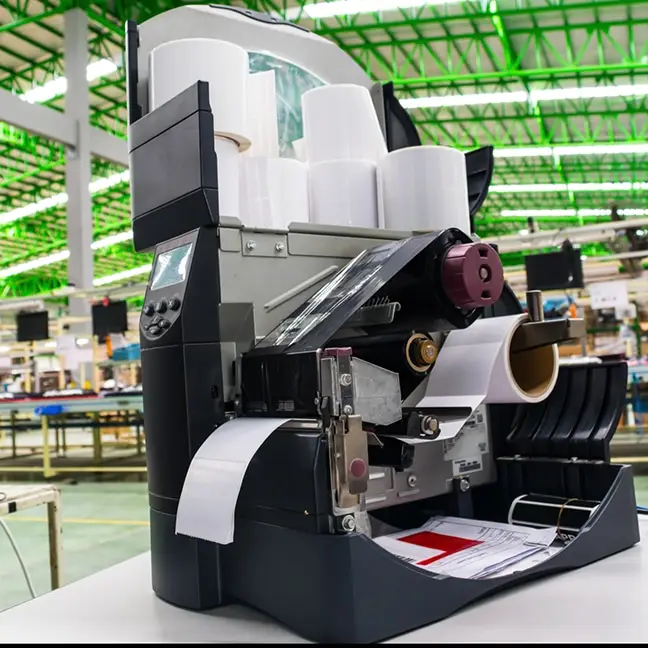 Open Label Printer in Warehouse