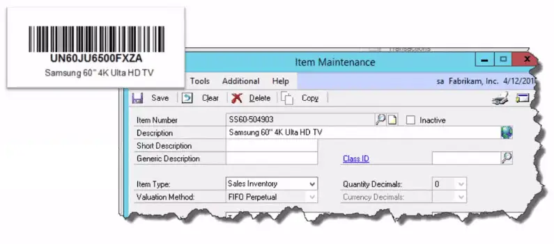 alternate item number in dynamics GP